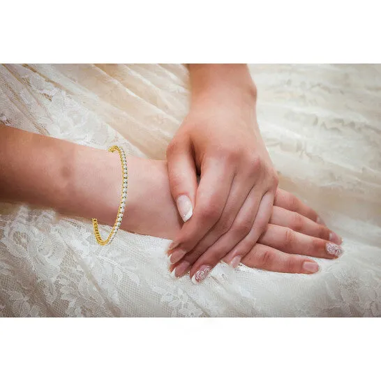 Original Maulijewels FG VS1 500 Carat Lab Grown Sparkling Diamond Tennis Bracelet For Women In Solid 14K Yellow Gold With 7 Length JMS always Bracelets Original Maulijewels FG VS1 500 Carat Lab Grown Sparkling Diamond Tennis Bracelet For Women In Solid 14K Yellow Gold With 7 Length JMS always Bracelets