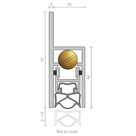 Door Seals |  Automatic Bottom Door Seal Rp38Si (Clear Anodised) Door Seals Door Seals